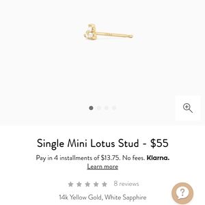 Mejuri Mini Lotus Stud (Single)